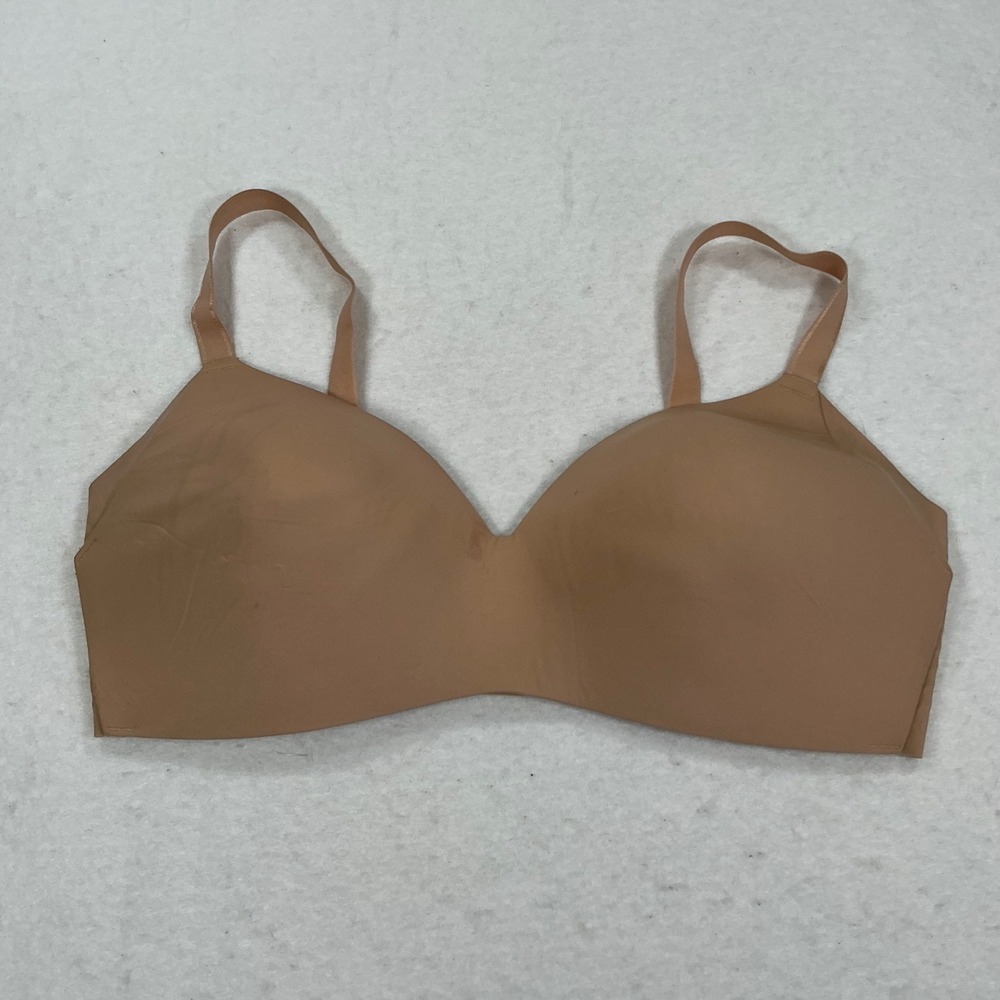 Knix WingWoman Wireless Bra Beige Nude Size 38DD Seamless Wire-Free Comfort